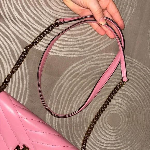 Tory Burch Pink Kira Chevron Crossbody Bag - Picture 9 of 11